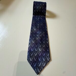 Luciano Gatti Elite Italian handmade 100% Silk Luxury Royal Purple/Black Tie EUC